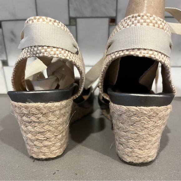 Vionic Maris Wedge Espadrille Silver Pewter Metallic Sz:7 - Picture 7 of 8